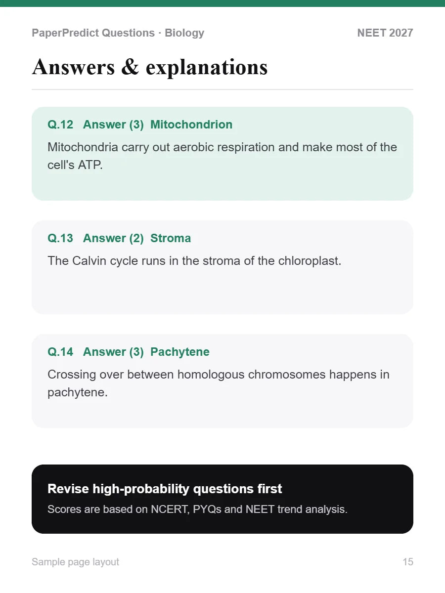 Answer pages
