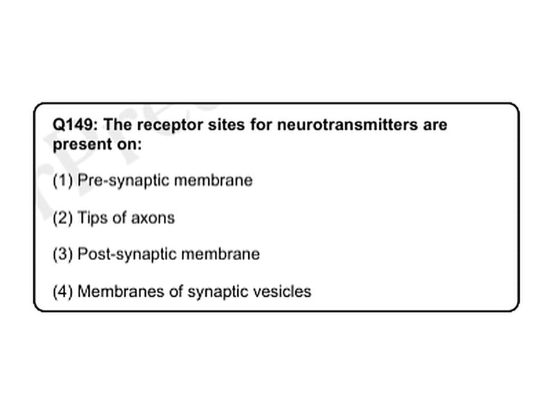 PaperPredict predicted Biology question: receptor sites for neurotransmitters